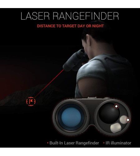 Тепловизионный бинокль,  ATN BINOX 4T 640 2.5-25X with  Laser Rangefinder