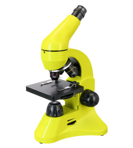 Microscope Levenhuk Rainbow 50L PLUS Lime 64x–1280x with experimental kit K50
