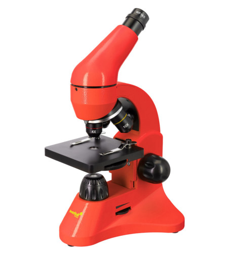 Microscope Levenhuk Rainbow 50L PLUS Orange 64x–1280x with experimental kit K50