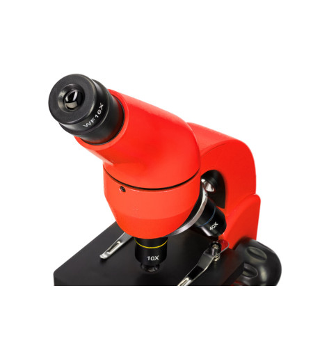Microscope Levenhuk Rainbow 50L PLUS Orange 64x–1280x with experimental kit K50