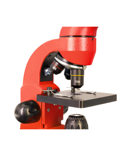 Microscope Levenhuk Rainbow 50L PLUS Orange 64x–1280x with experimental kit K50
