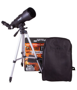 Teleskopas Levenhuk Skyline Travel Sun 70 su kuprine ir saulės filtru
