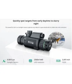 Digitālais nakts redzamības tēmēklis HIKMICRO CHEETAH C32F-SN (ar 940nm piegaismotāju)