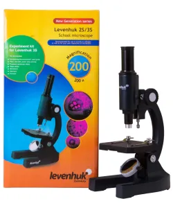 Ahromatiskais Mikroskops ar Monokulāro Galvu Levenhuk 2S NG 200x