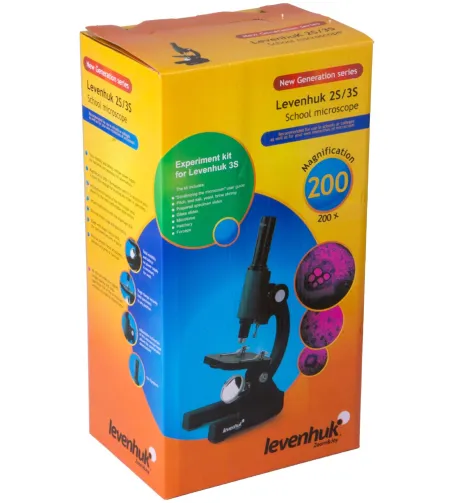 Ahromatiskais Mikroskops ar Monokulāro Galvu Levenhuk 2S NG 200x