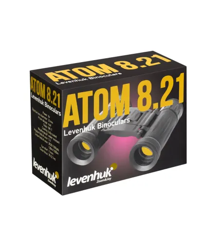 Levenhuk Atom 8x21 Бинокль Компактный Влагостойкий  Карманный  с Призмой Руф