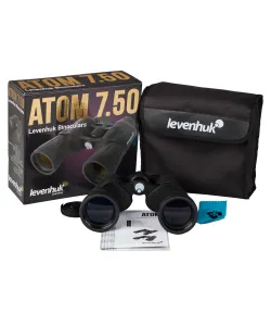 Levenhuk Atom 7x50  Компактный, Компактный, Влагостойкий, Карманный Бинокль с Призмой Руф