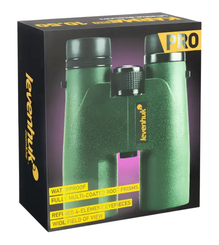 Levenhuk Karma PRO 10x50  Компактный, Влагостойкий, Карманный Бинокль с Призмой Руф