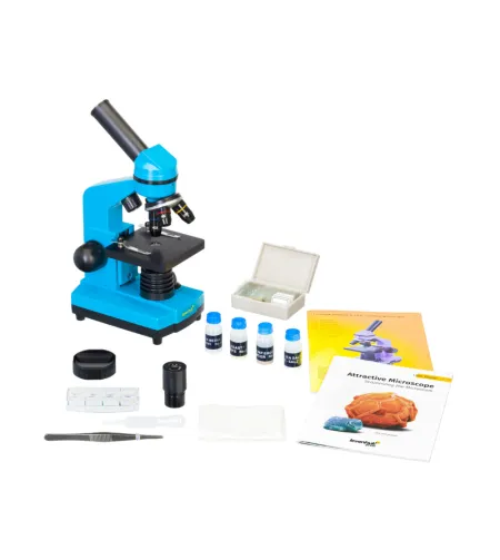 Microscope with Experimental Kit K50 2L Levenhuk Rainbow 40x - 400x Azure
