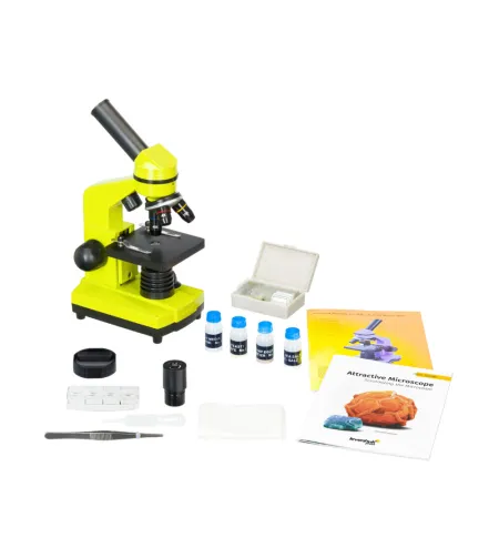 Microscope Levenhuk Rainbow 2L Lime 40x-400x with experiment kit K50