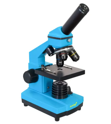 Microscope Levenhuk Rainbow 2L PLUS Azure 64x - 640x with experiment kit K50