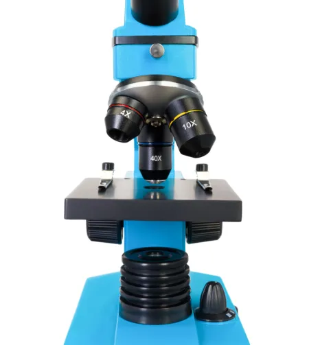 Microscope Levenhuk Rainbow 2L PLUS Azure 64x - 640x with experiment kit K50