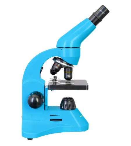 Mikroskops ar Eksperimentālo Komplektu K50 Levenhuk Rainbow 50L Debeszilā krāsā 40x - 800x