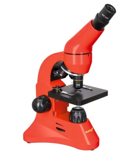 Mikroskoop Levenhuk Rainbow 50L Oranž 40x - 800x koos eksperimentaalse komplektiga K50
