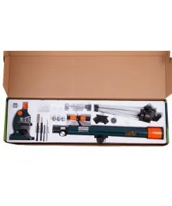 Mikroskops & Teleskops Bērniem ar Eksperimentālo Komplektu Levenhuk LabZZ MT2 Plus