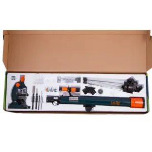 Mikroskops & Teleskops Bērniem ar Eksperimentālo Komplektu Levenhuk LabZZ MT2 Plus