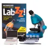 Microscope for children, Levenhuk LabZZ M101 Azure, 40x-640x, with Experiment kit