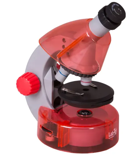 Mikroskopas vaikams, Levenhuk LabZZ M101 Orange, 40x-640x, su eksperimentų rinkiniu