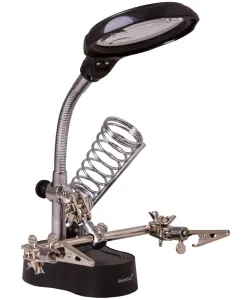 Galda Lupa & Konstruktors ar Apgaismojumu un Lokano Stiprinājumu Levenhuk Zeno D3 PLUS (3,