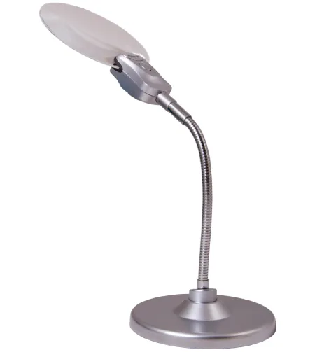 Galda Lupa ar Apgaismojumu un Lokano Stiprinājumu Levenhuk Zeno D5 PLUS ( 2-6x)