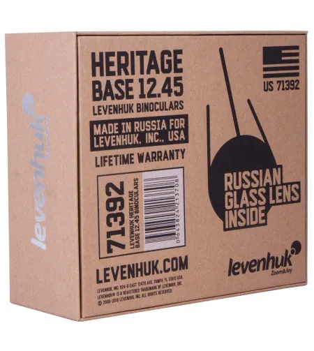 Levenhuk Heritage BASE 12x45 Бинокль оптическое стекло BK10