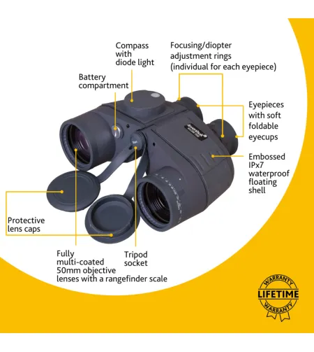 Бинокль Levenhuk Nelson 7 x 50