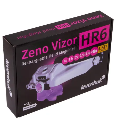 Levenhuk Zeno Vizor HR6 Head Rechargeable Magnifier 1.5x/2x/2.5x/3x/3.5x/8x