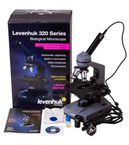 Digitaalne monokulaarne mikroskoop Levenhuk D320L BASE 3M