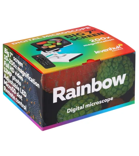Mikroskops, Levenhuk Rainbow DM700 LCD digitālais, 10x–200x