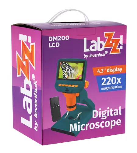 Mikroskopas, Levenhuk LabZZ DM200 LCD Digital, 17x–220x