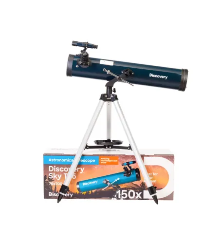 Teleskops, Discovery Sky T76 ar grāmatu