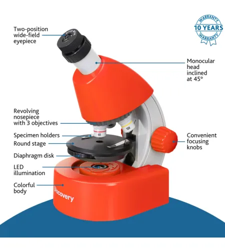 Mikroskops, Discovery Micro Terra, 40x-640x, ar grāmatu