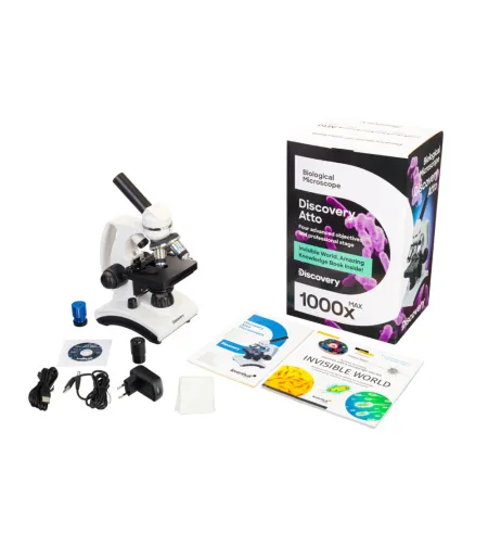 Discovery Atto Polar digital microscope with book