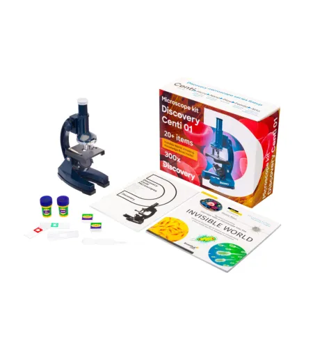 Mikroskoop, Discovery Centi 01, 100x-300x, koos raamatuga