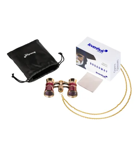 Levenhuk Broadway 325B Opera Glasses red