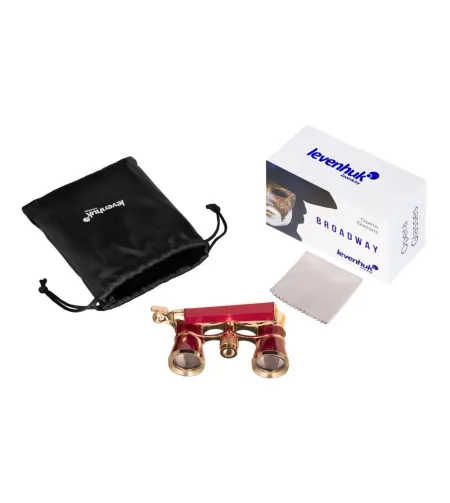 Levenhuk Broadway 325E Lorgnette Opera Glasses red