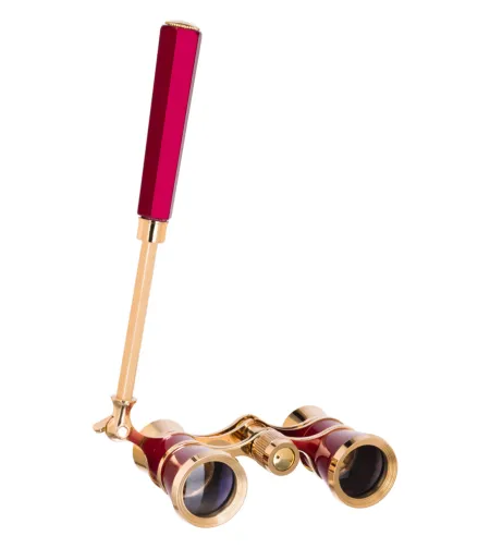 Levenhuk Broadway 325E Lorgnette Opera Glasses red