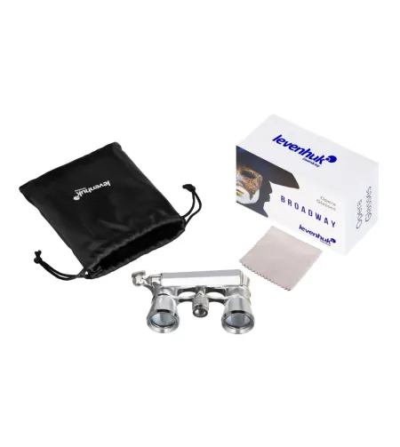 Levenhuk Broadway 325E Lorgnette Opera Glasses silver