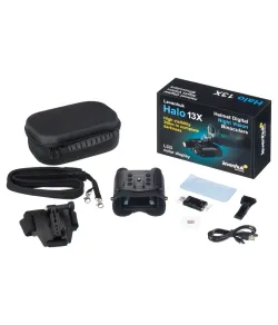 Skaitmeninis naktinio matymo žiūronas su šalmo laikikliu Levenhuk Halo 13X