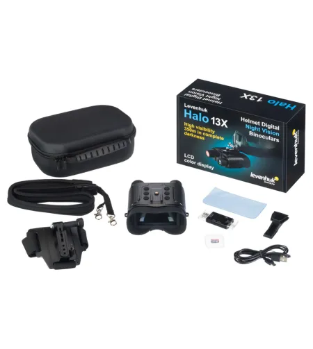 Skaitmeninis naktinio matymo žiūronas su šalmo laikikliu Levenhuk Halo 13X