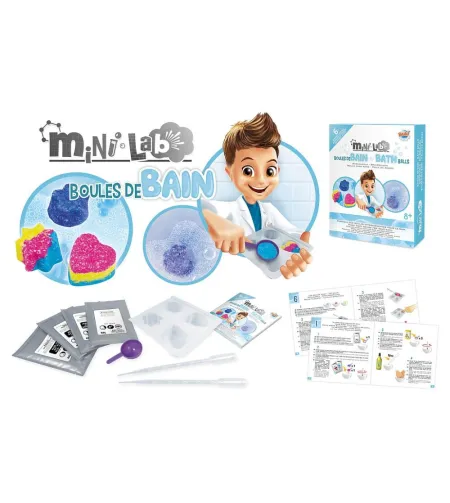 Комплект для экспериментов, шарики для ванны, Buki Mini Lab