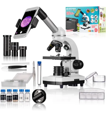 Mikroskopas BRESSER JUNIOR Biolux SEL Student su kietų dėklu