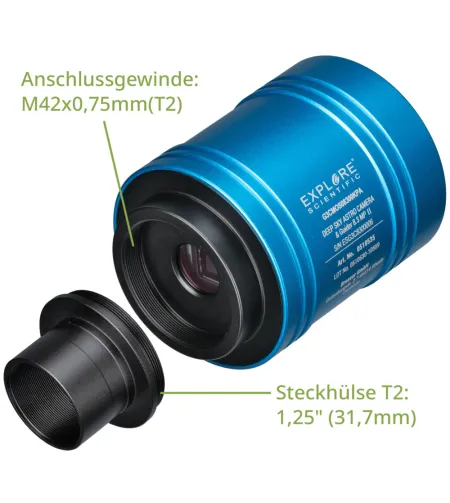 EXPLORE SCIENTIFIC 4K DEEP SKY ASTRO Camera & Guider 8,3 MP II kamera