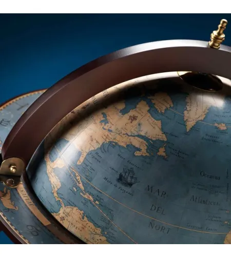 Da Vinci põrandal seisev maakera joogikapp Zoffoli ratastel Blue Dust