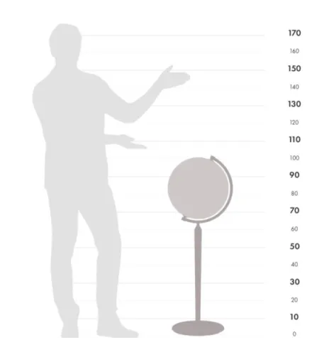 Põrandal seisev maakera Vasco Da Gama Zoffoli aprikoos