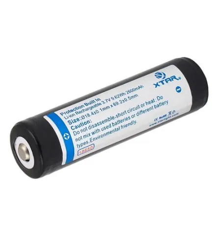 Xtar 18650 2600mAh 10A 3,6V Li-Ion akumulators ar PCB aizsardzību