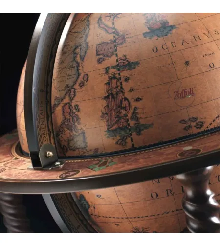 Spiralinės kojos juostos gaublys Zoffoli su didele gėrimų spintele Bacco