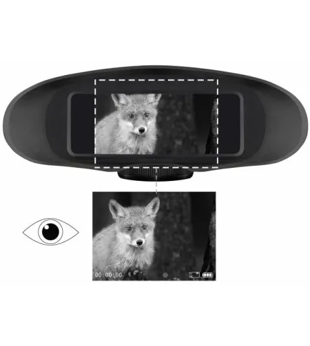 Digitāls NV binoklis 3,5x ar monohromu ierakstu