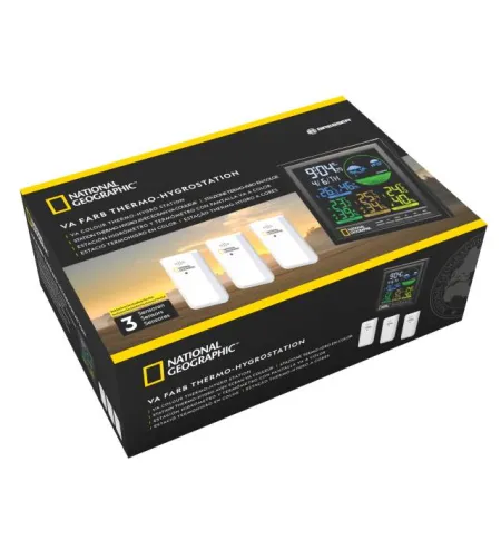 NATIONAL GEOGRAPHIC VA värviline LCD ilmajaam sh. 3 andurid