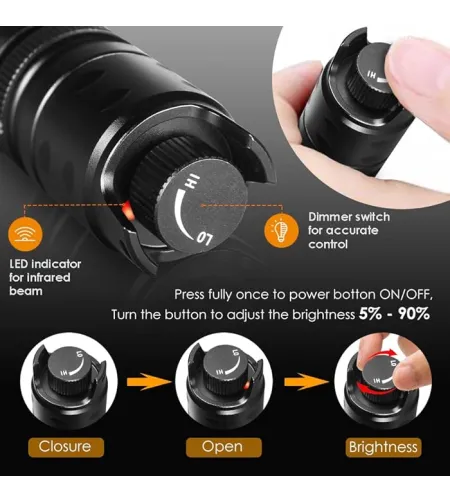 UniqueFire  Vcsel 940nm žibintuvėlis